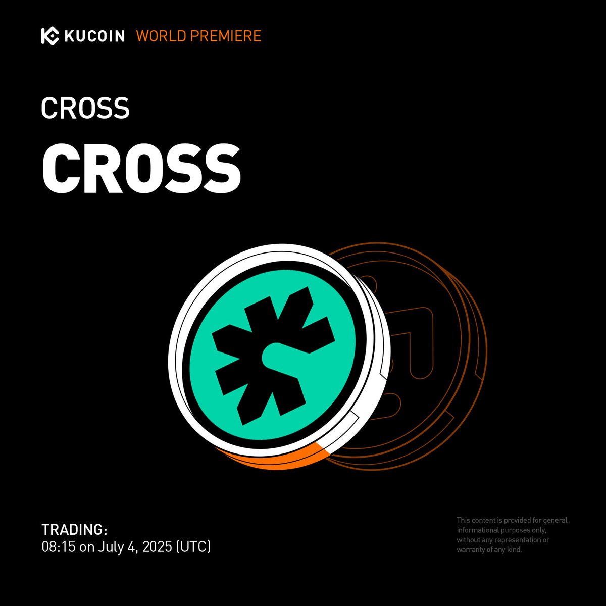 kucoincom's tweet photo. 📢 Update on @cross_protocol $CROSS listing on #KuCoin!
 
The new trading start time is set for 08:15 UTC, July 4, 2025. Don’t miss your chance to be among the first to trade $CROSS as it goes live on our Spot Market.
 
#KuListing #CROSS https://t.co/2sl17F75UC