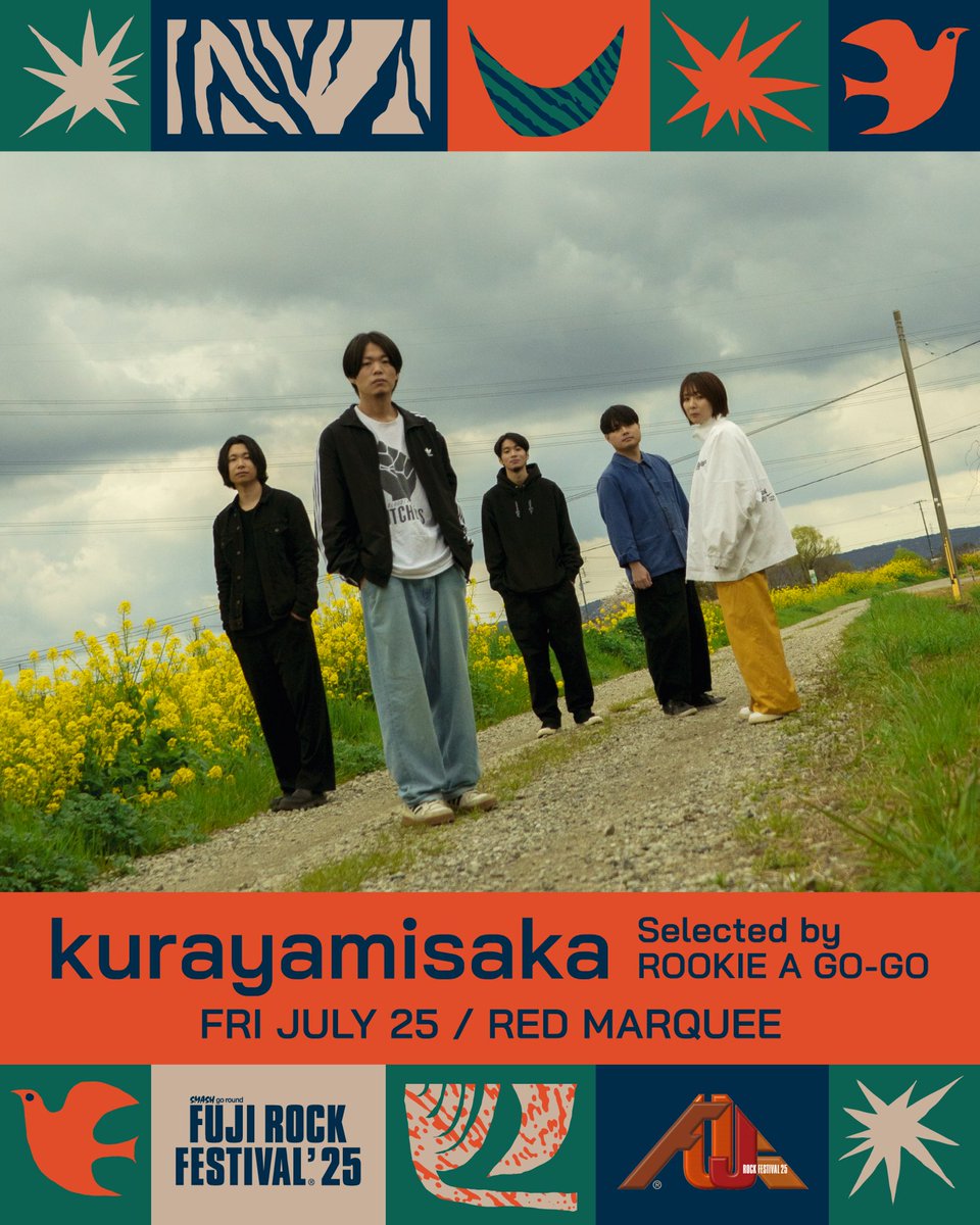 kurayami_saka's tweet image. 【おしらせ】
FUJI ROCK FESTIVAL '25
タイムテーブル解禁!
2025/07/25(fri)
RED MARQUEEにて
11:30-12:10で出演します
▽タイムテーブル
fujirockfestival.com/artist/timetab…
@fujirock_jp