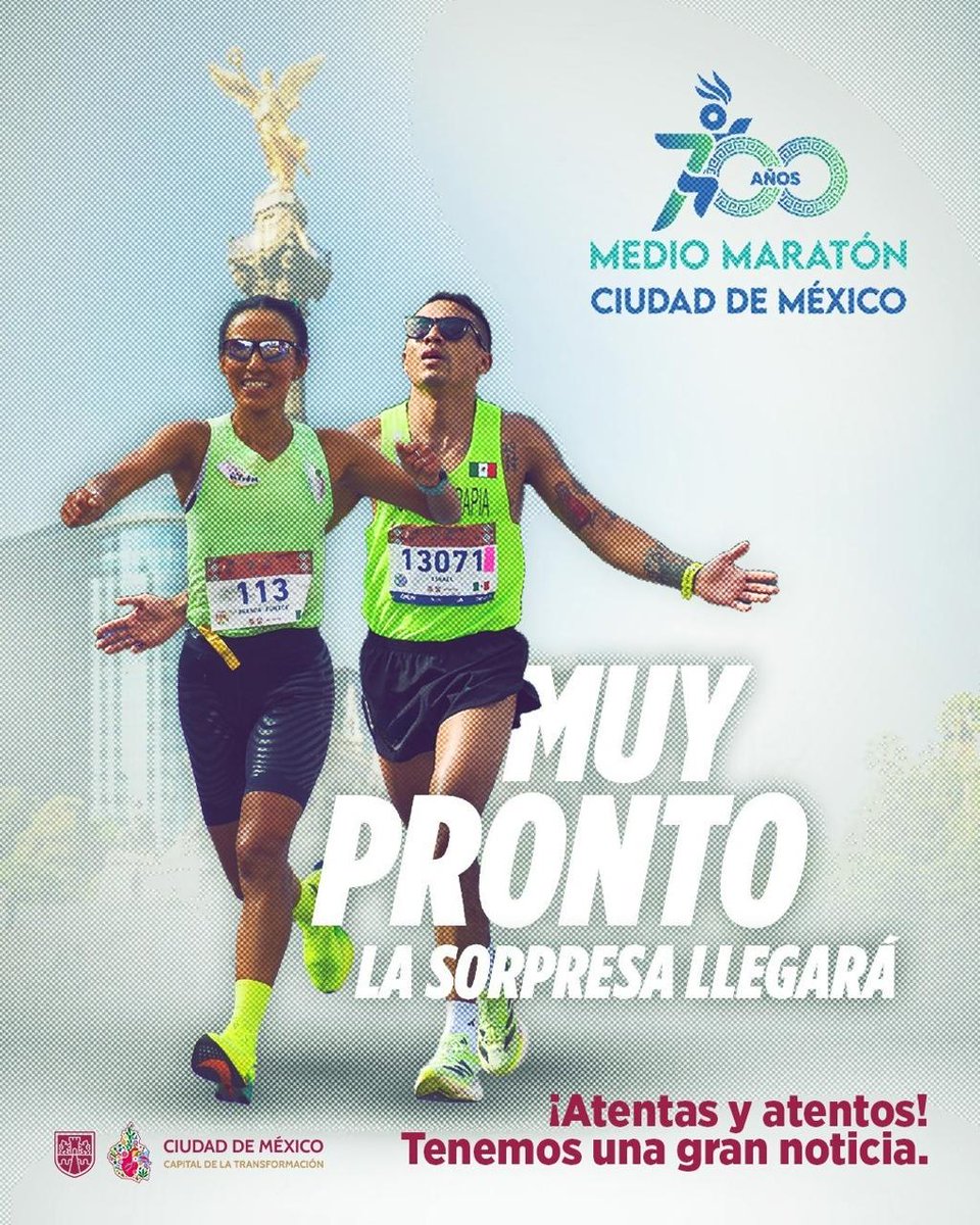Clara Brugada Molina (@clarabrugadam) on Twitter photo Amigas y amigos, les tengo buenas noticias.
¡La ciudad más deportiva del país se prepara para vibrar con el #MedioMaratón <a href="/21KCDMX/">Medio Maratón de la Ciudad de México BBVA</a>!
Estén pendientes de mis redes sociales porque cada día estamos más cerca de esta gran fiesta deportiva.
¿Ya entrenaron? Amigas y amigos, les tengo buenas noticias.
¡La ciudad más deportiva del país se prepara para vibrar con el #MedioMaratón <a href="/21KCDMX/">Medio Maratón de la Ciudad de México BBVA</a>!
Estén pendientes de mis redes sociales porque cada día estamos más cerca de esta gran fiesta deportiva.
¿Ya entrenaron?