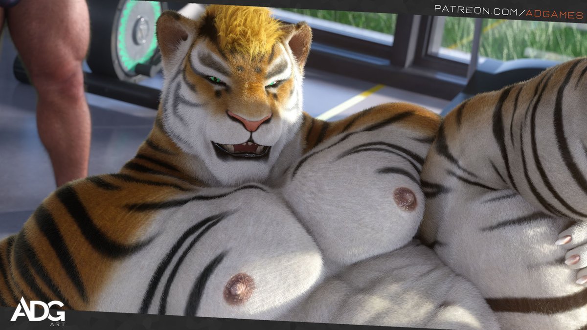 Tony the Tiger stretches before these strength training exercises, and he takes great pleasure in doing it very slooooowly 😄  

To support me and see more : P 🅰️ T R 3 0⃣ N 

#3d #bara #tiger #furry #furryart #3dart #gayfantasy #nsfw #gay