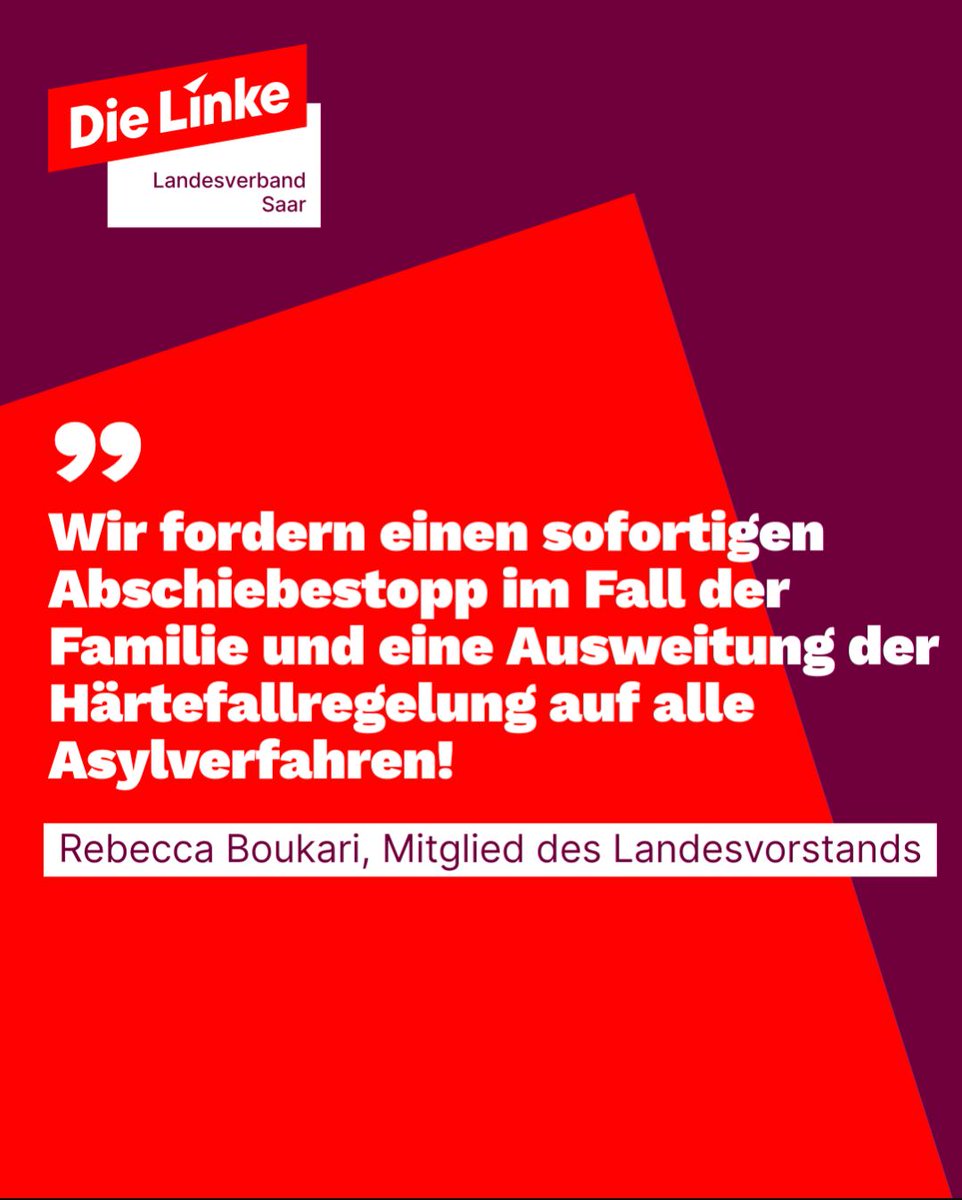 DIELINKESaar's tweet photo. Die Linke kritisiert Abschiebungspraxis im Saarland: Innenminister ignoriert Menschlichkeit – Familie Youssef muss bleiben https://t.co/VIeoNd48kg