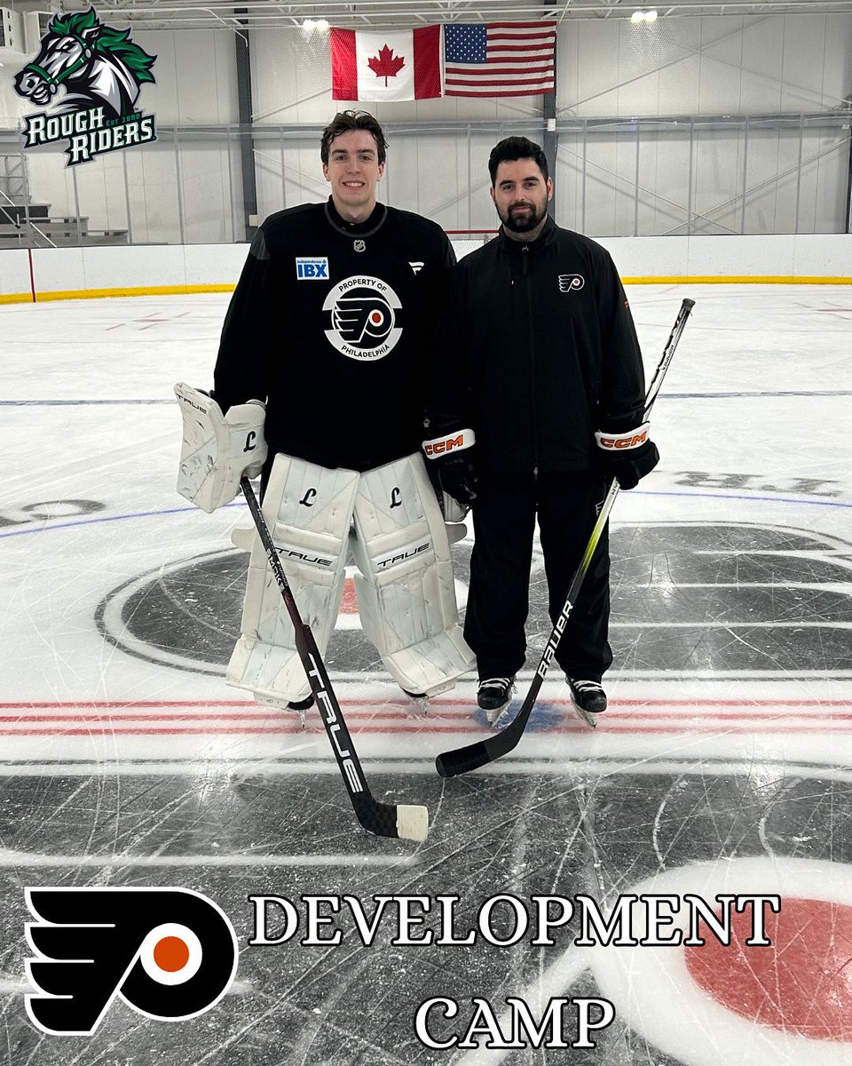 We’re excited to share that not only is Riders goalie Ryan Cameron taking part in the Flyers Development Camp, but our own Assistant and Goalie Coach DiMarino is on the ice coaching with the Flyers’ prospects.

Congratulations to both Brooksie and Ryan! 

#LetsRide #ushl #Flyers