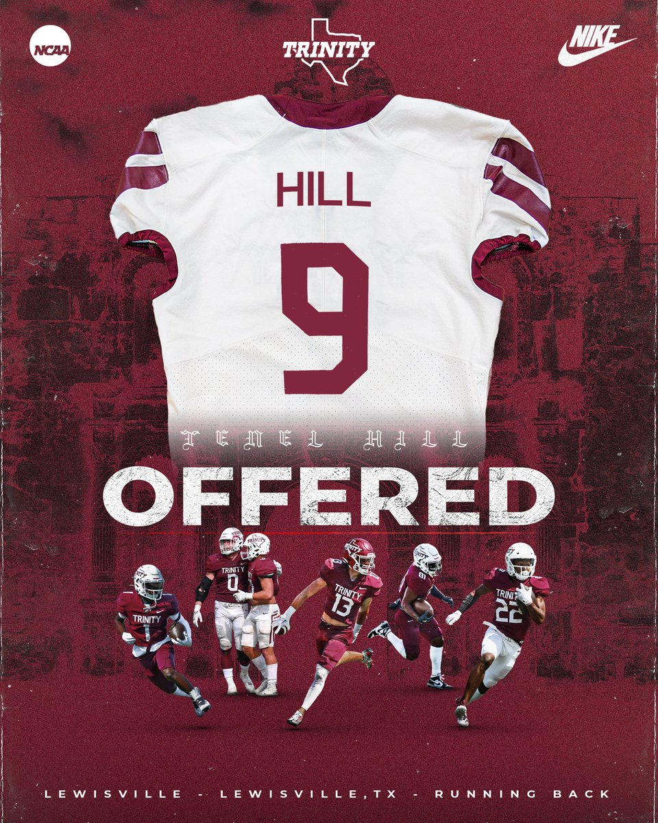 Beyond Blessed to receive an offer from <a href="/TUFootballTX/">Trinity University Football</a>  <a href="/JerhemeUrban83/">Jerheme Urban</a> <a href="/CoachGezella/">Coach Gezella</a> <a href="/Coach_Olla/">Nick Olla</a> <a href="/CoachNBlackwell/">Nate Blackwell</a> <a href="/modle1112/">Michael Odle</a> <a href="/rhasten5/">Ross Hasten</a>