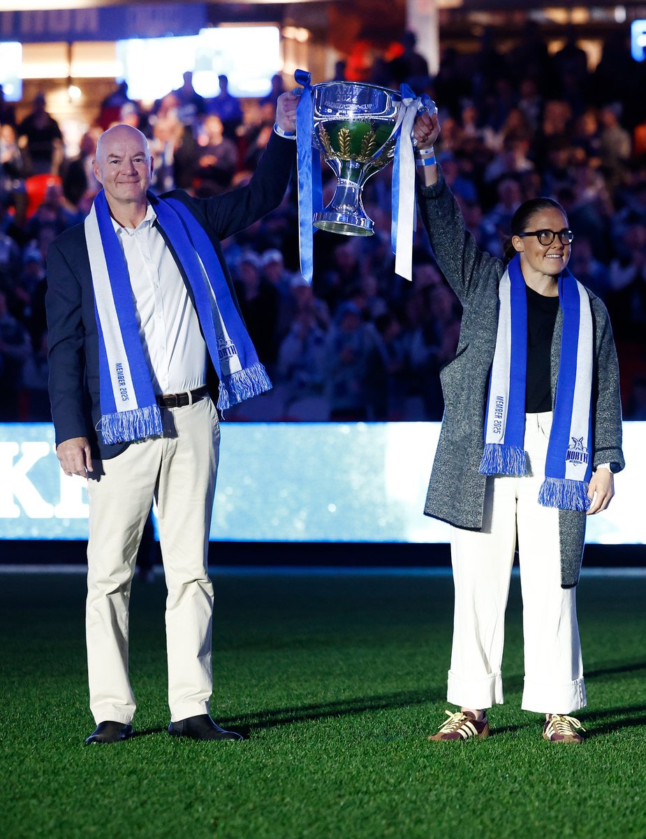 Last night celebrating all things North Melbourne including their first AFLW Premiership 💙