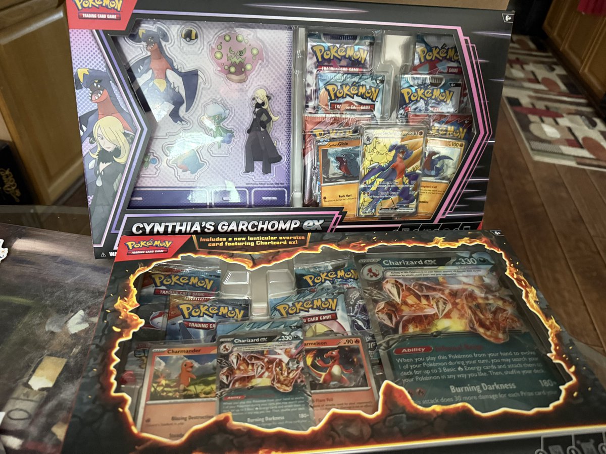 Is anyone interest in one (or both) of these? I bought more of these than I needed 🥲🥲

Selling them for what I got them for (MSRP), comment down below if interested!!

- Cynthia: $40
- Charizard: $30
