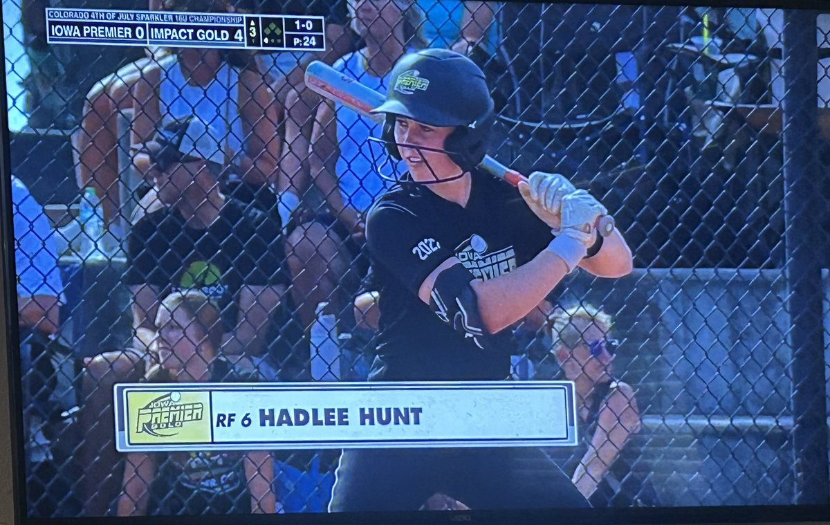 Watching my favorite Okie live on ESPN! Let’s gooooo!!!!! 
<a href="/HadleeHunt10/">HadleeHunt2027</a> 

Iowa Premier 16U National Colorado Firecracker 4th of July Power Pool Championship! 🥎🏔️🧨