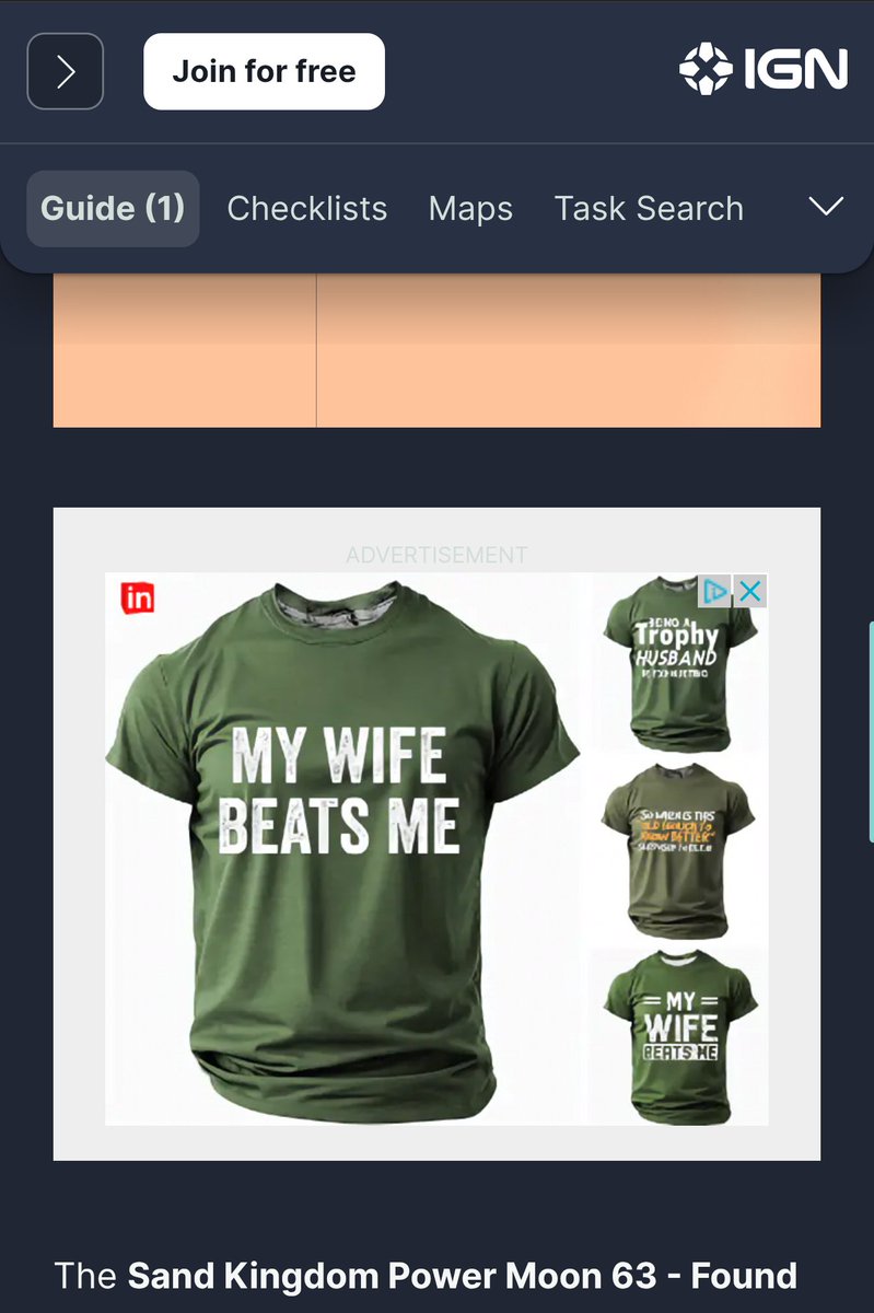 BrantleyHeath's tweet photo. Ah, yes. This is exactly what I need. If @IGN didn't have ads plaguing every inch of their site, I would've never seen this https://t.co/pQUjskBHu8
