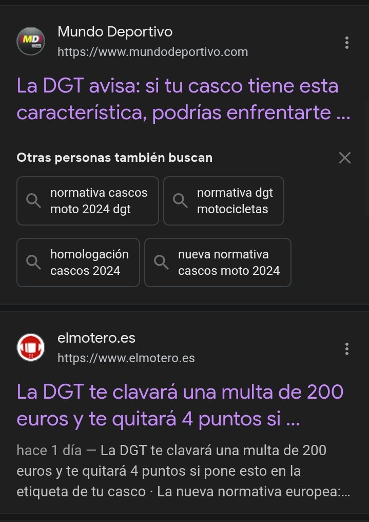 Olamiks ⚡ (@olamikshd) on Twitter photo La DGT ha puesto una ley en la que tienes que tener la homologación 22.05 o 22.06 en los cascos, o te meten una multa de 200€ y 4 puntazos del carnet, misma sanción que ir borracho al volante
Ole vuestros huevos <a href="/DGTes/">Dir. Gral. Tráfico</a>
Me tocará comprarme un casco nuevo, supongo La DGT ha puesto una ley en la que tienes que tener la homologación 22.05 o 22.06 en los cascos, o te meten una multa de 200€ y 4 puntazos del carnet, misma sanción que ir borracho al volante
Ole vuestros huevos <a href="/DGTes/">Dir. Gral. Tráfico</a>
Me tocará comprarme un casco nuevo, supongo