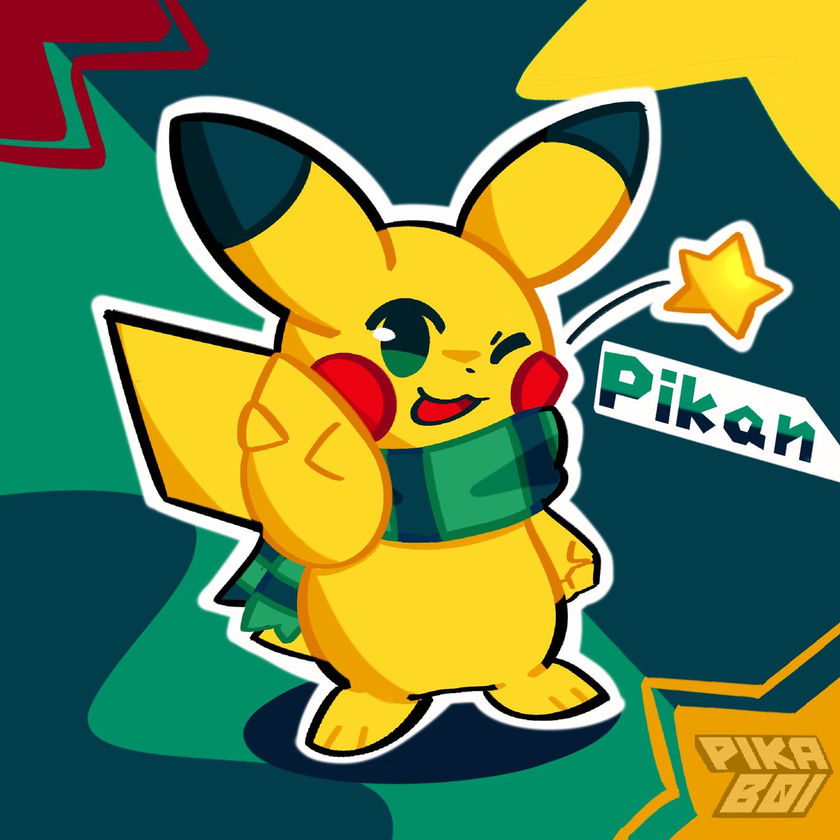 Pikab0i's tweet image. First ever artfight attack here we go!
@pikachu0z ‘s Pikan! ⚡️
This person has been constantly supporting me for the longest of times, thank you! 💛