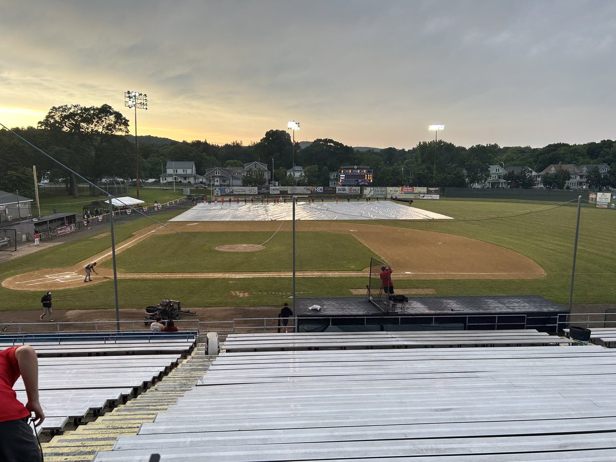 Jack DiNapoli (@jackdinap) on Twitter photo The tarp is off at Mackenzie Stadium and we are almost ready for the <a href="/SteepleCats/">North Adams SteepleCats</a> first matchup against the <a href="/ValleyBlueSox/">Valley Blue Sox</a>.
I’ll be on the call at 8 on ESPN+.
espn.com/watch/roadbloc… The tarp is off at Mackenzie Stadium and we are almost ready for the <a href="/SteepleCats/">North Adams SteepleCats</a> first matchup against the <a href="/ValleyBlueSox/">Valley Blue Sox</a>.
I’ll be on the call at 8 on ESPN+.
espn.com/watch/roadbloc…