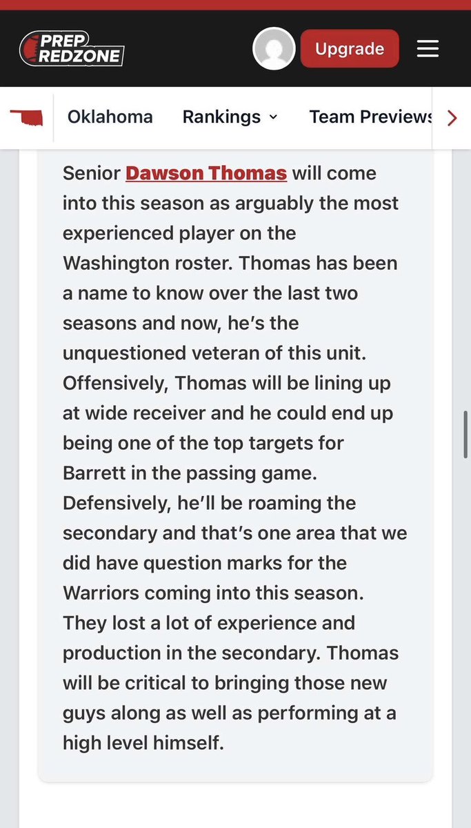 thank you  for the write up! <a href="/PrepRedzoneOK/">Prep Redzone Oklahoma</a> <a href="/WashingtonWarr5/">Washington_Warrior_Football</a>