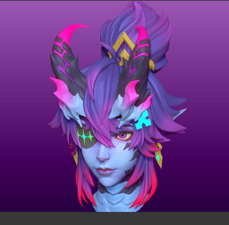 zaki_zero117's tweet image. #zbrush #3d #sculpting #originalcharacter #workinprogress #fantasy #OC
