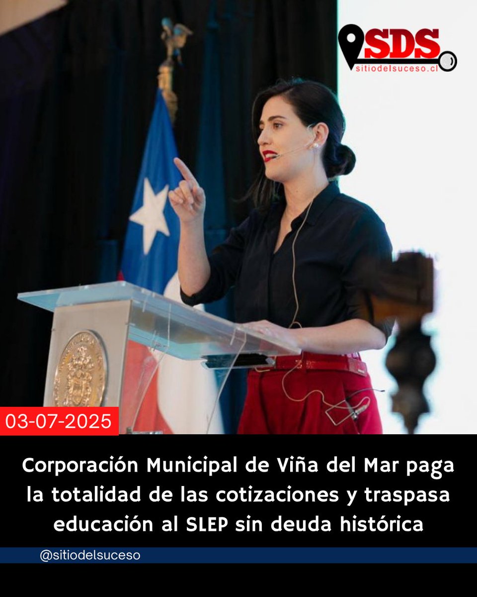 Corporación Municipal de Viña del Mar paga la totalidad de las cotizaciones y traspasa educación al SLEP sin deuda histórica

Detalles en ➡️  sitiodelsuceso.cl/2025/07/03/cor…