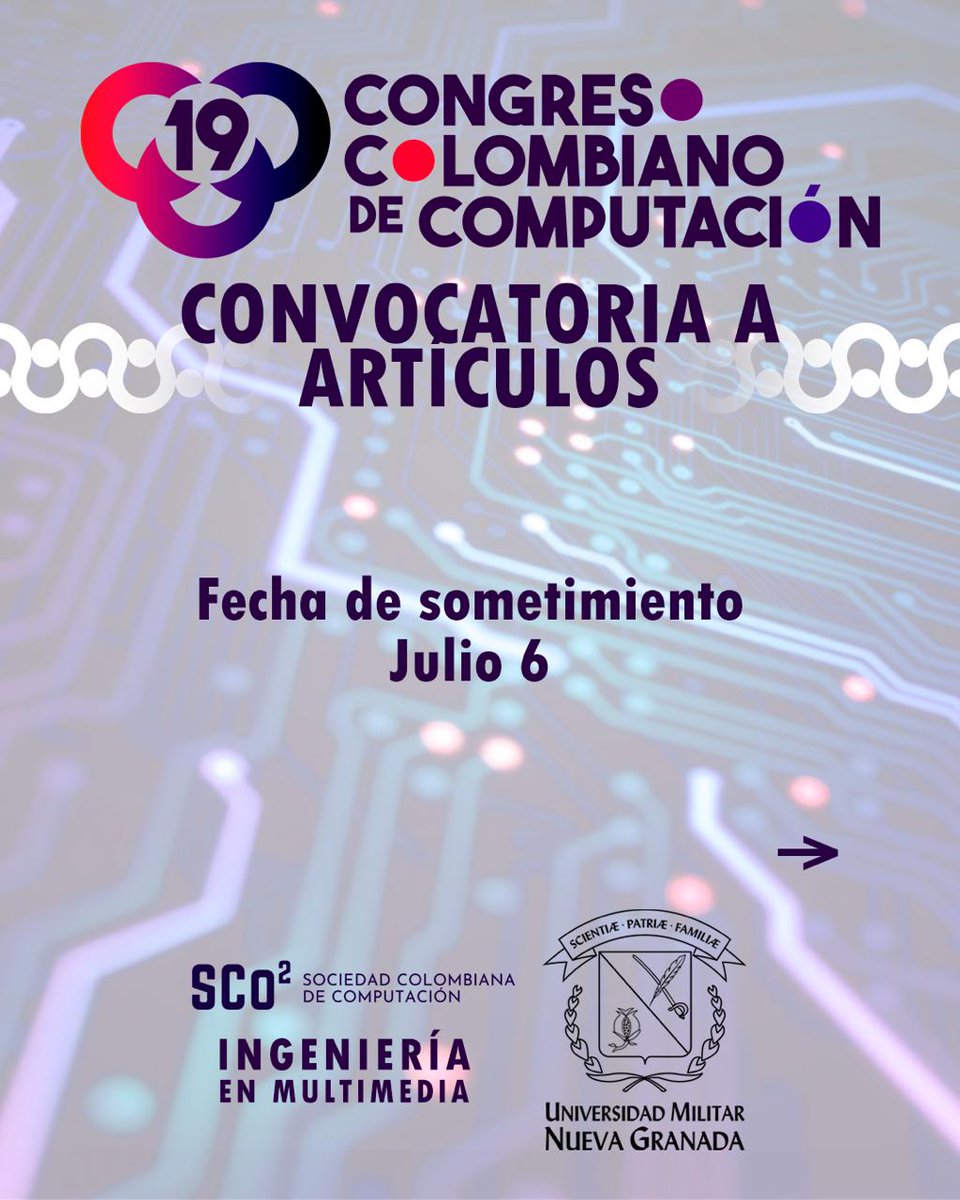 SCo2_'s tweet image. "¡Atención investigadores! El 19 CCC promete ser memorable y queremos que tú seas parte de este encuentro, por eso hemos extendido el plazo para enviar artículos hasta el 6 de julio. 
👉Conoce todos los detalles en sco2.org/19cccesp/