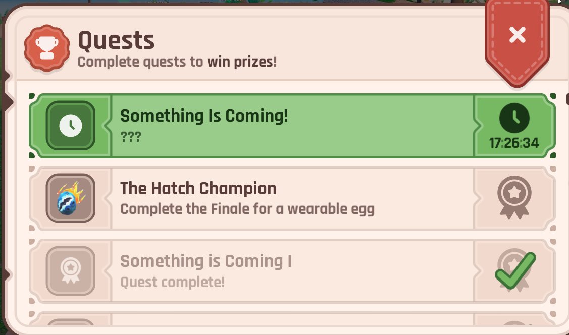 idelww's tweet image. @roblox #roblox #thehatch #robloxthehatch #robloxevents #robloxevent 
has anyone else finished all the quests?