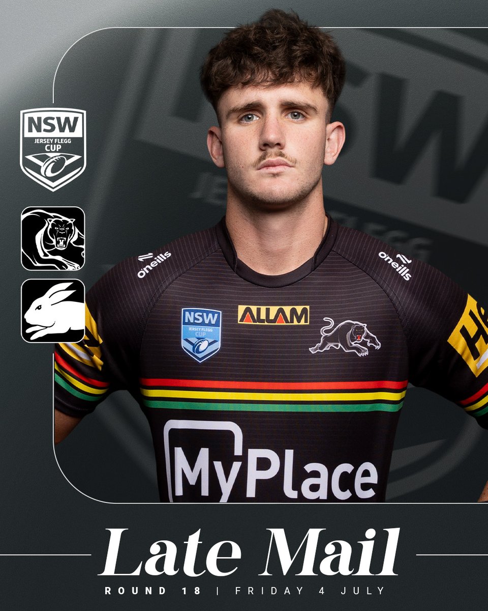LATE MAIL 📬 The Panthers #JFlegg side to face the Rabbitohs at Parker Street Reserve has been finalised.

👉🏽 bit.ly/RD18FleggMail

#pantherpride 🐾