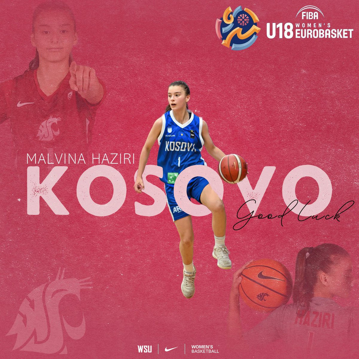 WSUCougarWBB's tweet image. Malvina Haziri will be representing her home country of Kosovo at the U18 FIBA Womenโs Eurobasket tournament starting tomorrow!
Good luck Malvina!!
#GoCougs