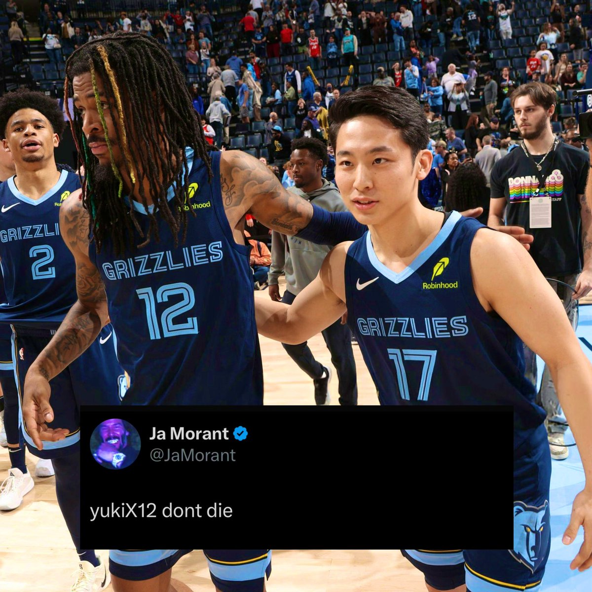 Grizz_Lead's tweet photo. wishing yuki kawamura nothing but the best 🤞💙 https://t.co/nNFk3t9LiK