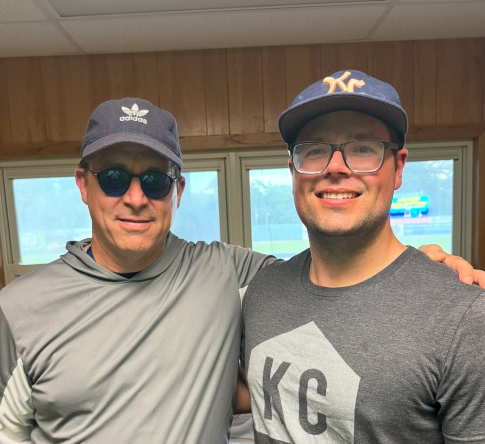 With Martin Jr. in the Riverfront Stadium press box.