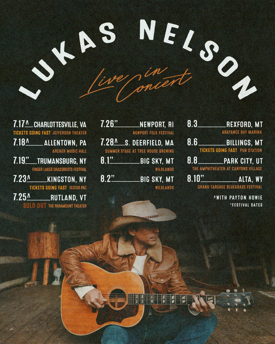 All I wanna do is #MakeYouHappy and play few shows in July and August... Tickets at lukasnelson.com