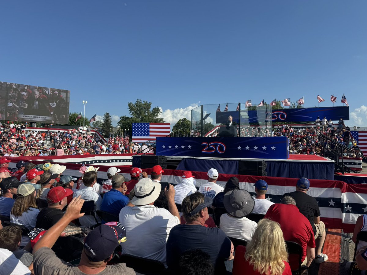 Grassley Works (@grassleyworks) on Twitter photo Thrilled to welcome President <a href="/realDonaldTrump/">Donald J. Trump</a> back to Iowa to kick-off <a href="/America250/">America250</a> No better place than the Iowa State Fairgrounds to celebrate our nation's independence. God bless America. 🇺🇸 Thrilled to welcome President <a href="/realDonaldTrump/">Donald J. Trump</a> back to Iowa to kick-off <a href="/America250/">America250</a> No better place than the Iowa State Fairgrounds to celebrate our nation's independence. God bless America. 🇺🇸