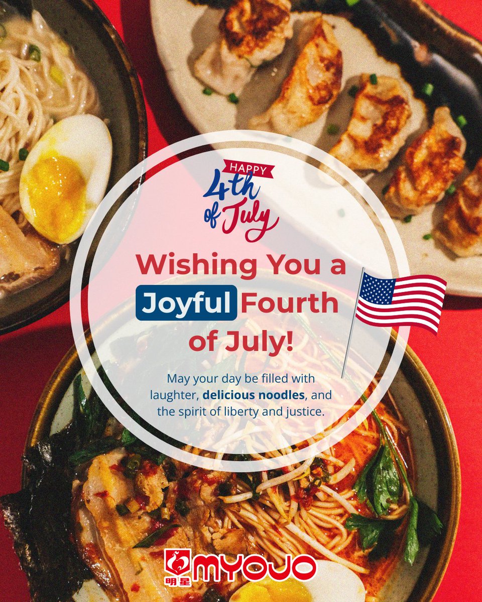 🎆Happy 4th of July from MYOJO USA! 🇺🇸 
#myojousa #myojonoodles #FourthOfJuly #IndependenceDay