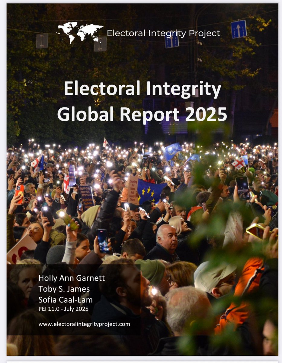 The 2025 Global Electoral Integrity Report is out now!
This year we focus in on those countries which saw rises and declines in electoral integrity.

static1.squarespace.com/static/58533f3…