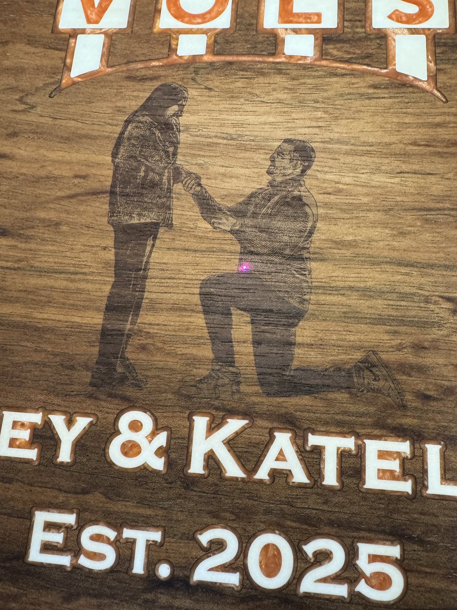 Kamries_dad's tweet image. Wedding gifts for my nephew and his bride. He proposed to her in Neyland stadium.