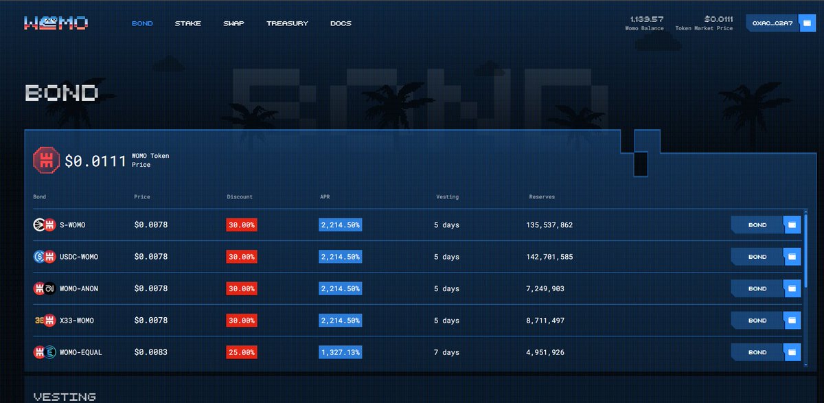 yel_oper's tweet image. We're looking for balance @womofi  almost all bonds have a 30% discount.
Tomorrow I'll reduce the reserves, so if anyone was planning to take a large size, do it now before it's sold out like it was with $STS.