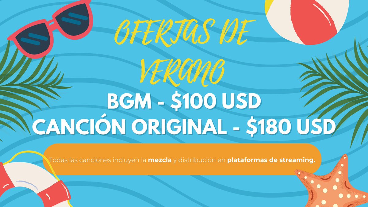 ENH3official's tweet image. ☀️¡OFERTAS DE VERANO! 🌊

- Música de fondo.
- Canción original.
Solo por estas dos semanas.
Incluye mezcla y lanzamiento.

✉️ DM para mas info! 

#vtuber #VtuberES #vtuberespañol #VTuberDebut #VtubersUprising