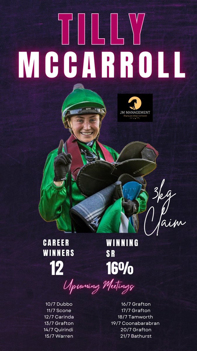 Upcoming meetings <a href="/tillymccarroll/">Tilly McCarroll</a> will be planning on attending. Open to other options. Just get in touch. Prepared to go anywhere for the right opportunities and winners.