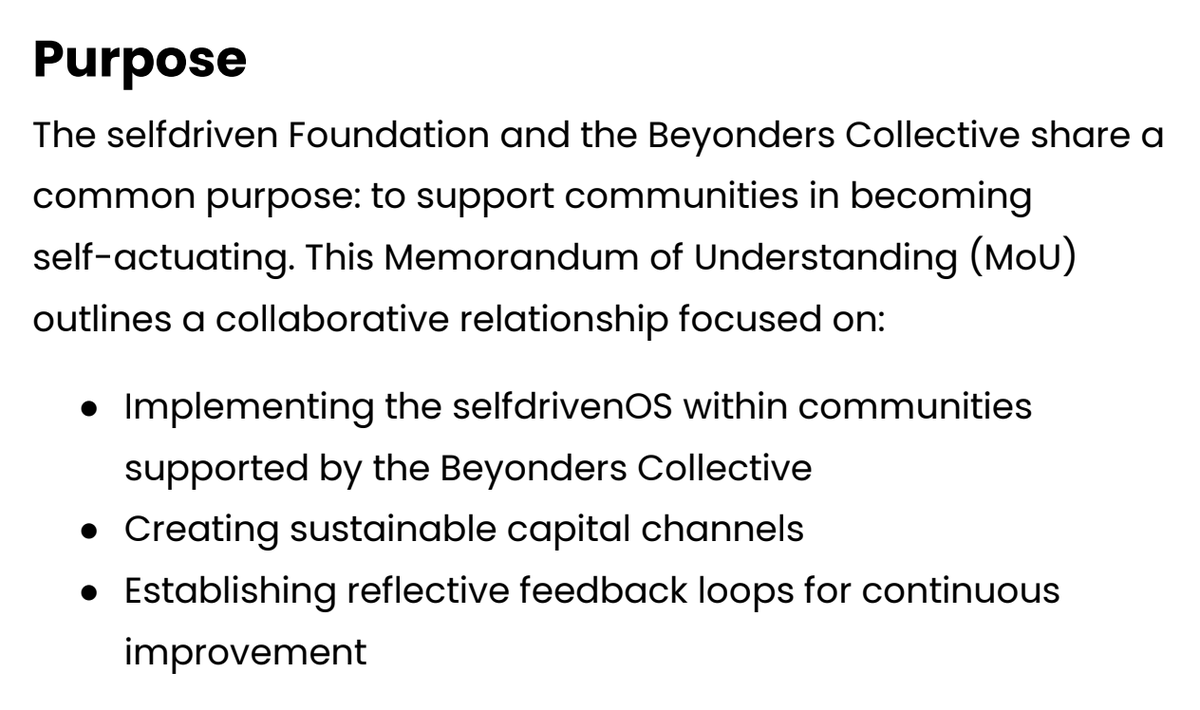 selfdrivenF's tweet image. MoU signed with Beyonders Collective!
First project is a BioHub.
selfdriven.community