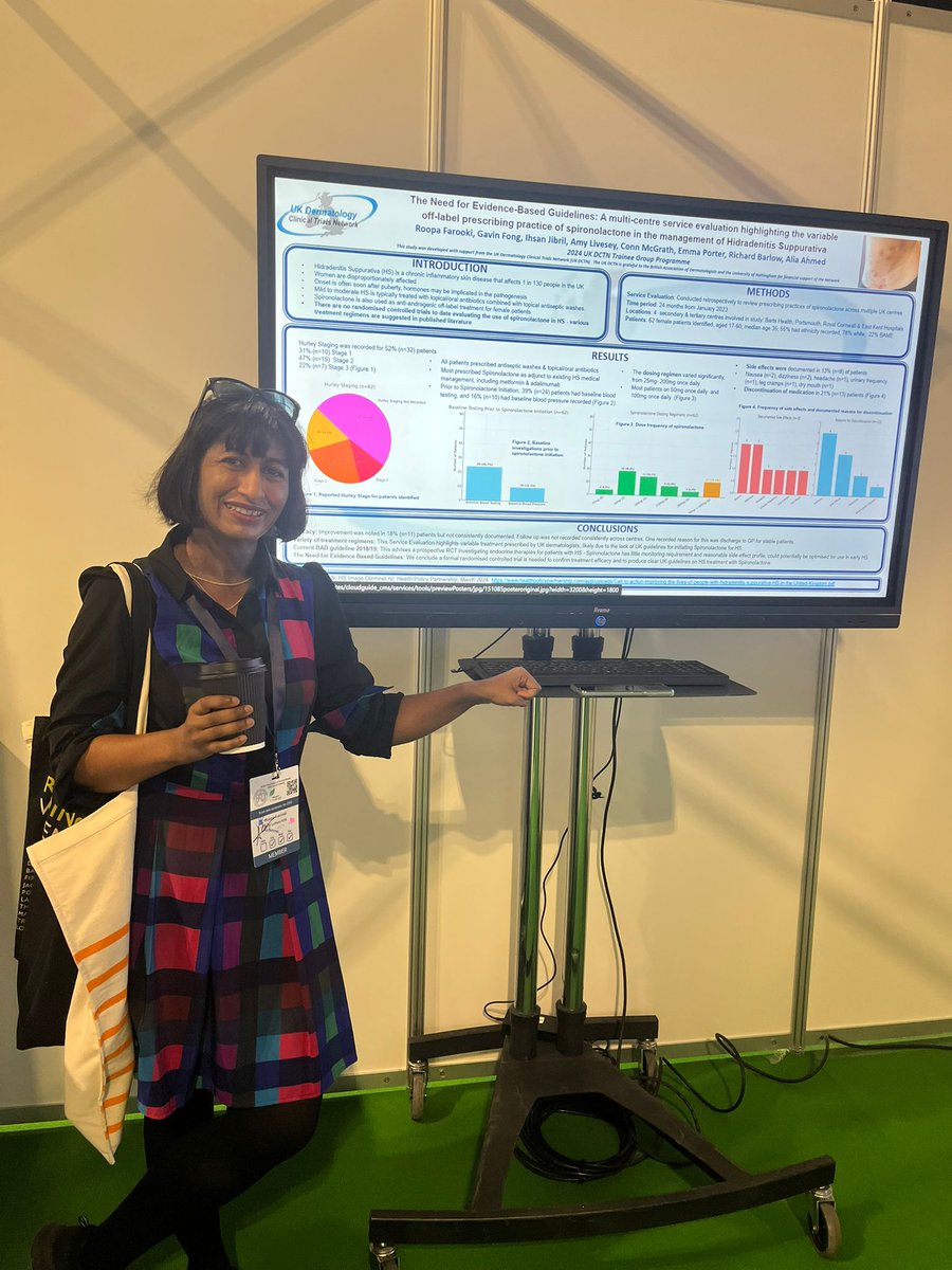 RoopaFarooki's tweet photo. And that's a wrap on #BAD2025 👊🏽👩🏽‍⚕️💙
Presented a Hot Topic (oral presentation) on the main agenda, a Meet The Expert on the @Novartis  stand &amp; our multi-centre research on anti androgen treatment for #HidradenitisSuppurativa
Lovely to share #HealthySkin learnings
#Dermatologist https://t.co/p5PexBT2GO