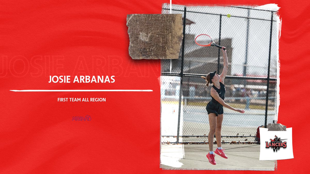 Congratulations to Josie Arbanas who was 1st team tennis all region!!