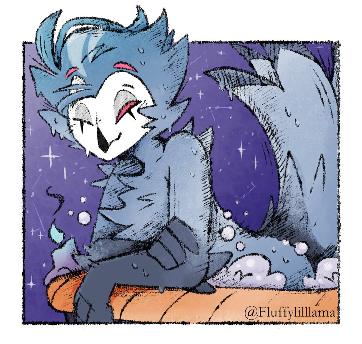 fluffylilllama's tweet image. Bird bath Stolas