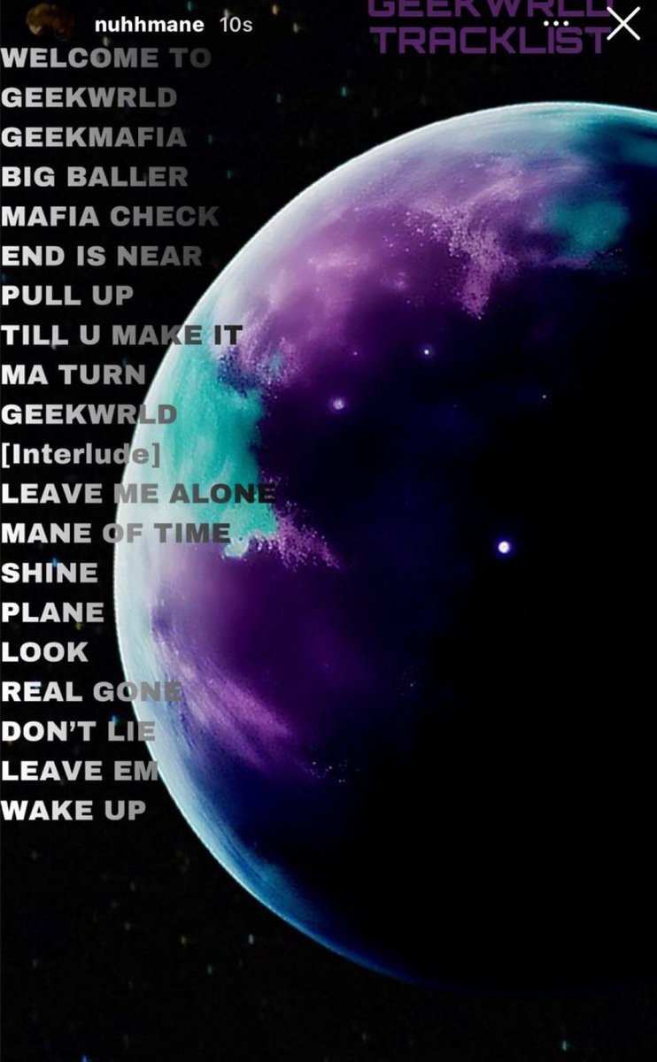 4EVR_N_EVR's tweet photo. GEEKWRLD TRACKLIST 💿

18 SONGS https://t.co/S2J2kfFU3w