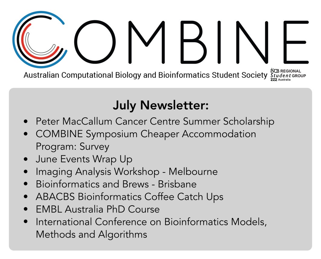 combine_au's tweet image. The COMBINE July Newsletter is out!
Find it here: mailchi.mp/1129c1a79c7e/n…
Sign up to our mailing list to receive monthly newsletters, and important information and updates: eepurl.com/h0HW3n
