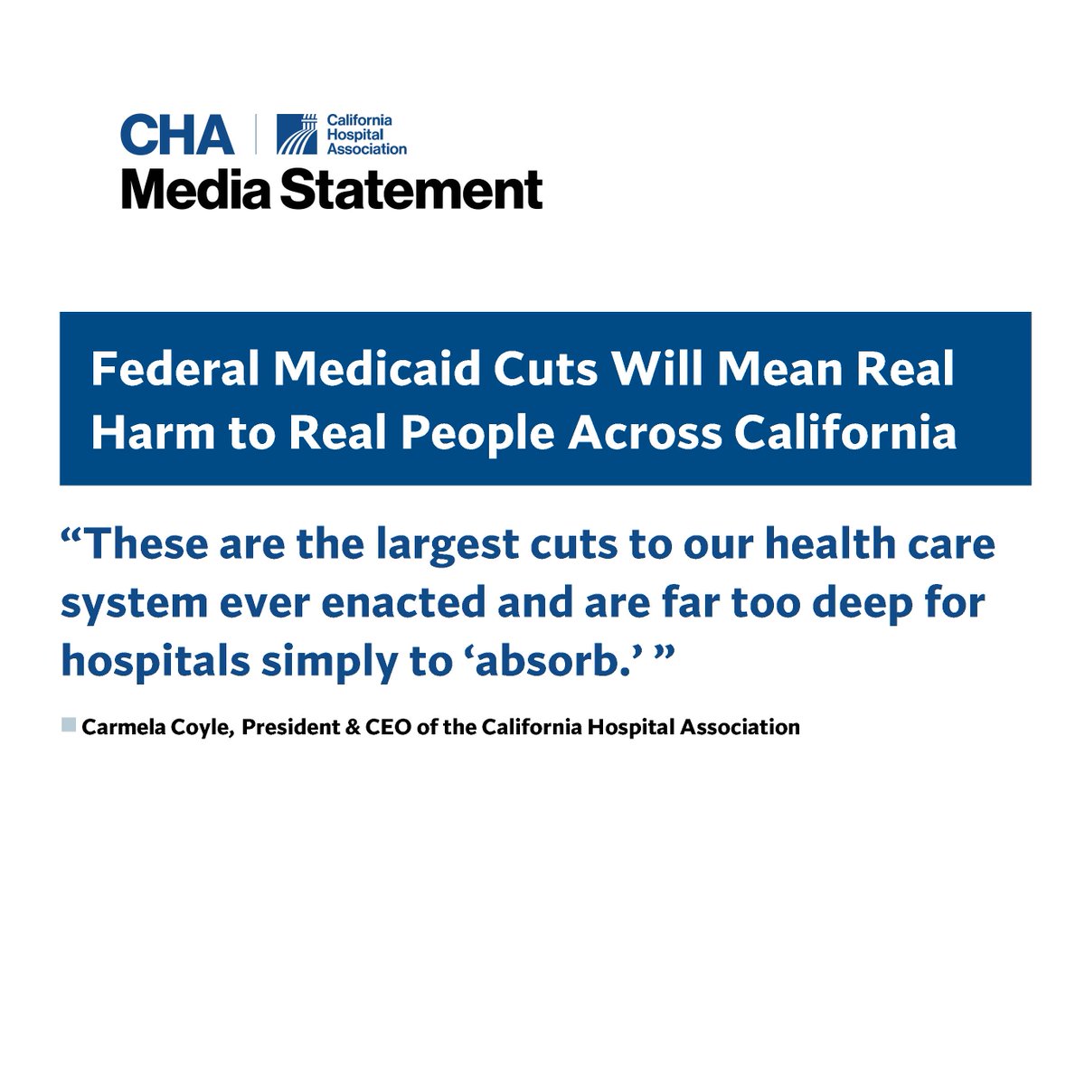 California Hospital Association tweet media