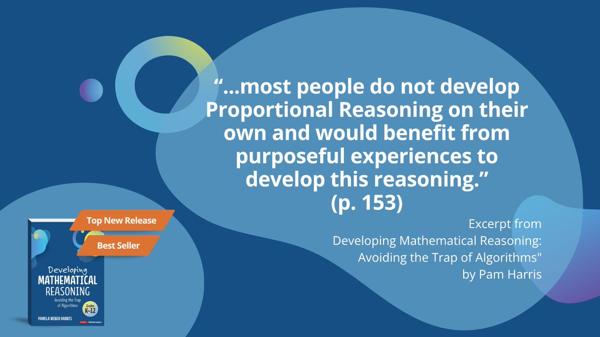 How can we help students (and ourselves) develop proportional reasoning?

Developing Mathematical Reasoning: Avoiding the Trap of Algorithms 

mathisfigureoutable.com/avoidthetraps

#MathIsFigureOutAble #MTBoS #ITeachMath #MathEd