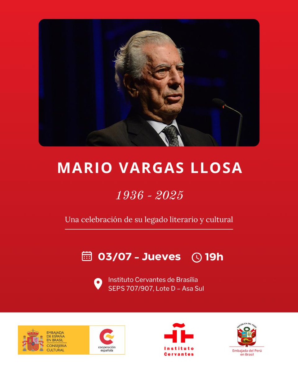 EmbEspBrasil's tweet image. A Embaixadora inaugurou junto ao Embaixador do Peru @PeruNoBrasil a homenagem ao Mario Vargas Llosa no @IC_Brasilia . Nobel e Prêmio Cervantes, foi um gigante da literatura e um defensor da globalidade da língua espanhola. Ouvimos falar da recepção da sua obra no Brasil.