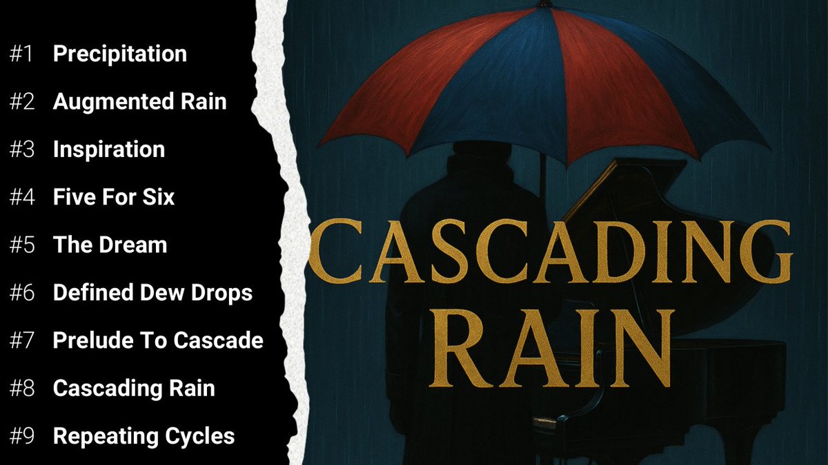 TopPlayerLUU's tweet image. I am releasing my first ever piano album "Cascading Rain"!

I've been working on this for the past 6 months and I'm really proud to share this! 

You can access the album here: youtu.be/sM4ngu54Qgo?si…

Or you can view individual playlist of songs here:
youtube.com/playlist?list=…