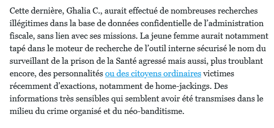SakumiBLR's tweet photo. Franchement on est où là ?!

"Une agente des impôts soupçonnée d’informer le crime organisé"
https://t.co/37IEgyNnD7

#FranceNaufrage
#FranceCorruption https://t.co/TRTcQHpIwo