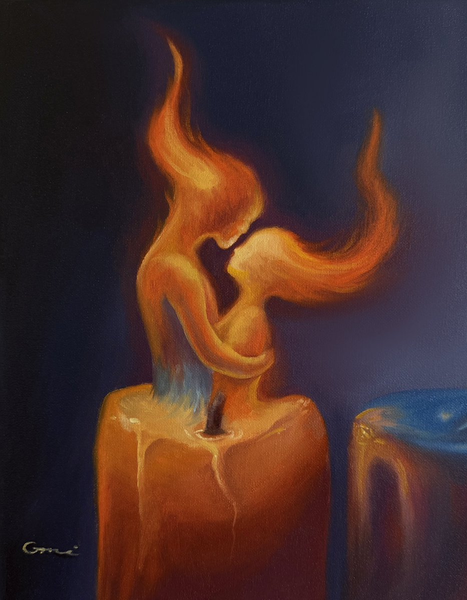 “twin flames” oil on canvas