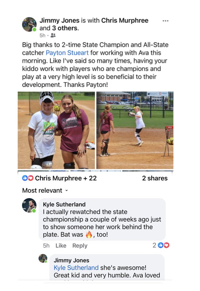 This post made my day! I loved working with Ava!  Her dad <a href="/TheNikonJones/">Jimmy Jones 🇺🇸</a> is one awesome photographer most of my favorite he pics he took &amp; <a href="/k_sutherlandAR/">Kyle Sutherland</a> made sure Arkansas softball players got coverage! I’ve watched that state game a few times too and won’t ever forget get!