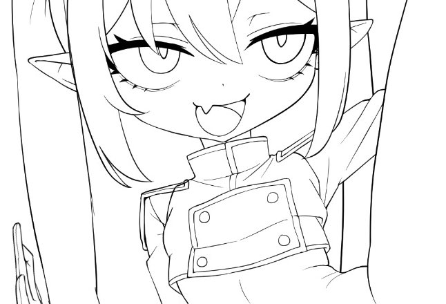 今度開設するファンボックスで投稿するLive2D アニメーションのイラスト