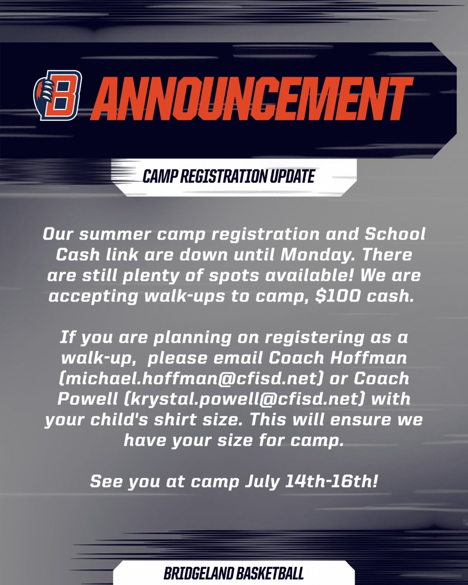Bridgeland Hoops (@bridgelandhoops) on Twitter photo π¨π¨ Check out the announcement regarding registration for our upcoming camp with <a href="/Bridgeland_GBB/">BridgelandGBB</a> π¨π¨ π¨π¨ Check out the announcement regarding registration for our upcoming camp with <a href="/Bridgeland_GBB/">BridgelandGBB</a> π¨π¨