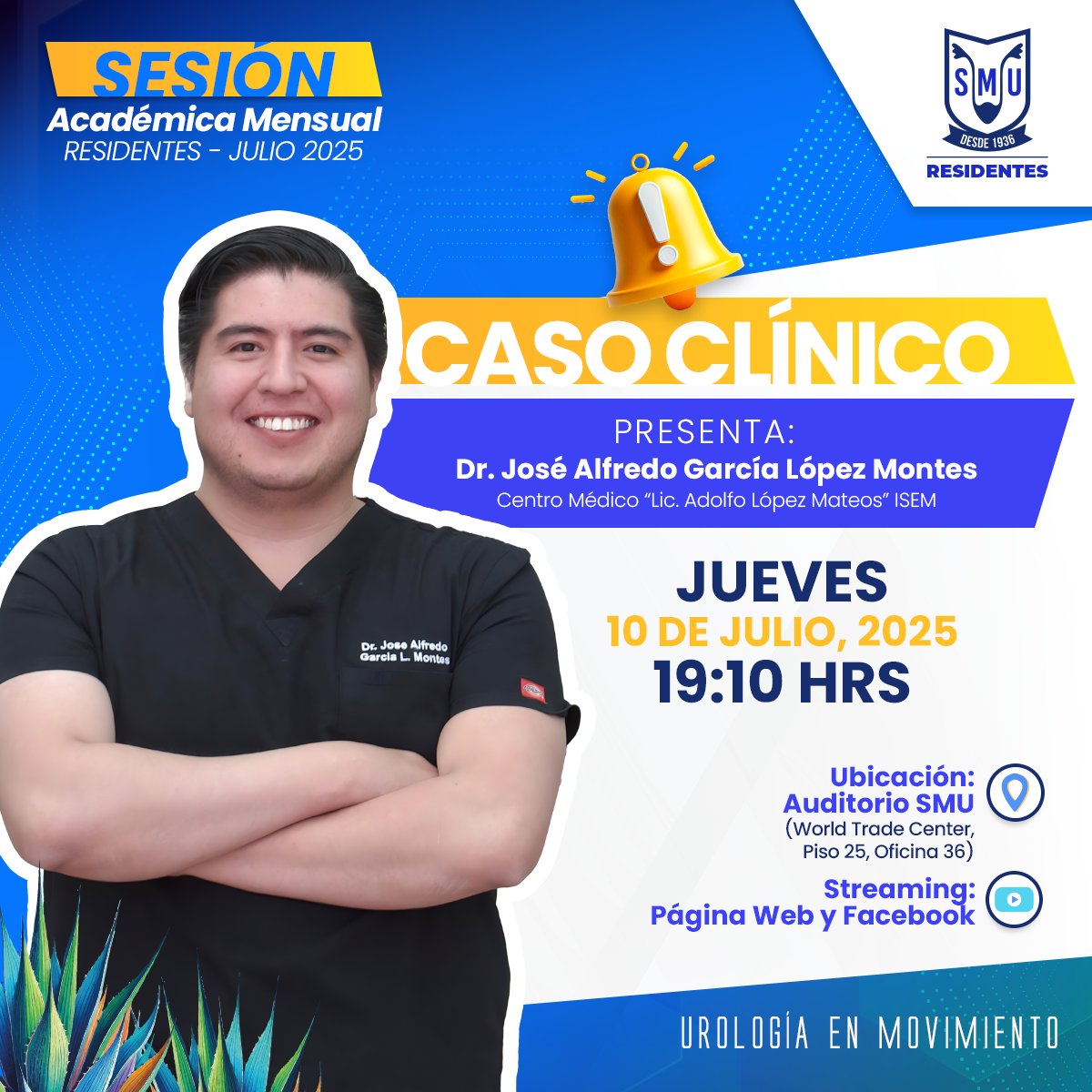 Residentes_SMU's tweet image. 📣¡𝗔𝘁𝗲𝗻𝗰𝗶ó𝗻, 𝗲𝘀𝘁𝗶𝗺𝗮𝗱𝗼𝘀 𝗥𝗲𝘀𝗶𝗱𝗲𝗻𝘁𝗲𝘀! 🩺🙌 Se aproxima el análisis de un nuevo Caso Clínico en el marco de nuestra Sesión Académica Mensual. Este mes será presentado por:
👨⚕️ Dr. José Alfredo García López Montes
🏥 Centro Médico “Lic. Adolfo López Mateos”…