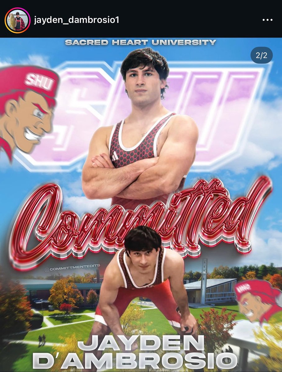 Welcome to the team Jayden D‘Ambrosio!! Jayden is a transfer from Edinboro University and will start school at Sacred Heart University next month!!

NEW ENGLAND CHAMPION
61-0 SENIOR SEASON
ALL-STATE CHAMPION
3X TIME STATE FINALIST
4X TIME ALL-STATE PLACER