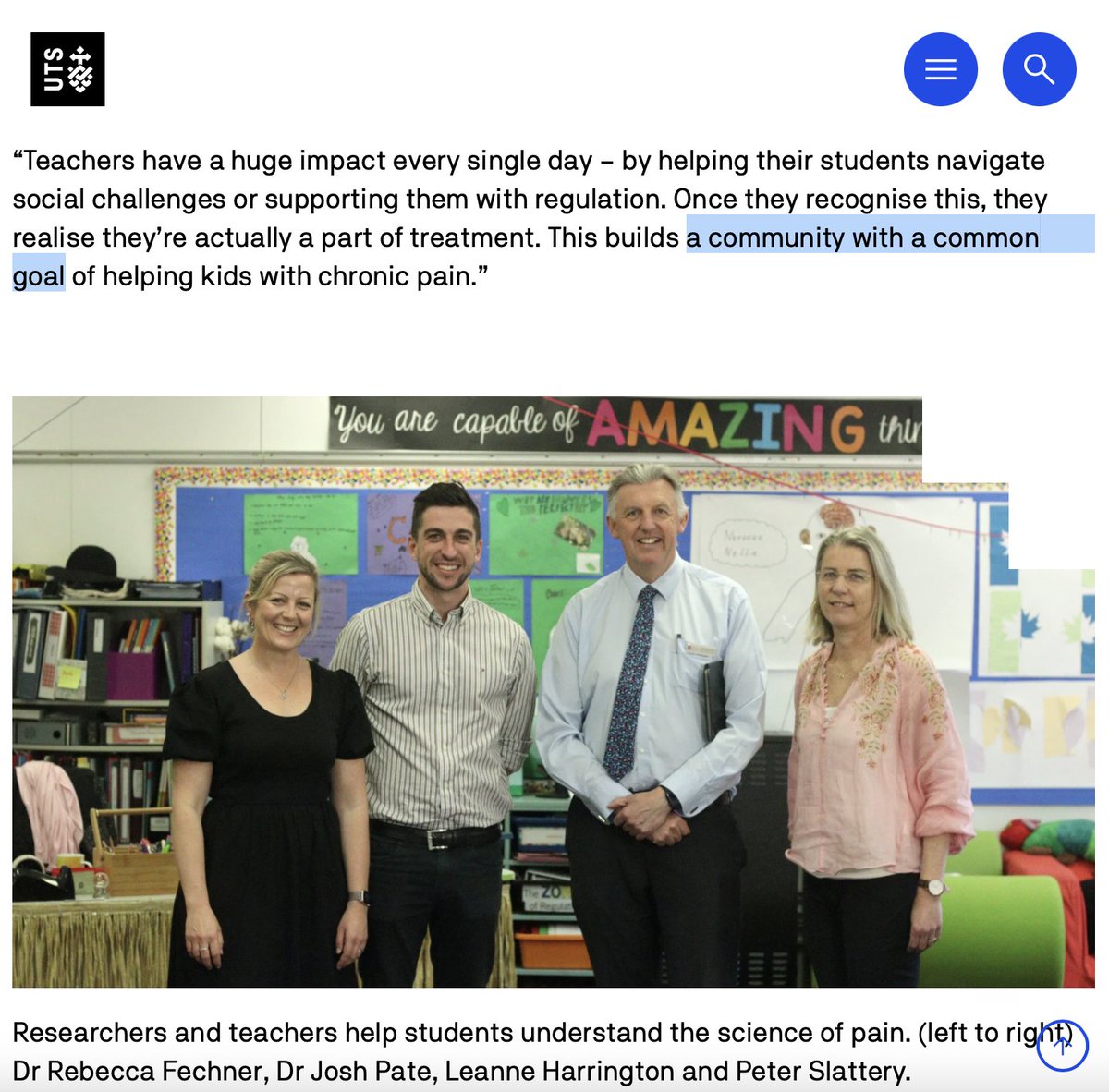 JoshuaWPate's tweet image. How good is this? Bec’s PhD research is already making a real difference. The UTS media team just published a story about how her work is helping children feel supported at school. Please feel free to share it with your school/teacher/principal friends:
uts.edu.au/case-studies/p…