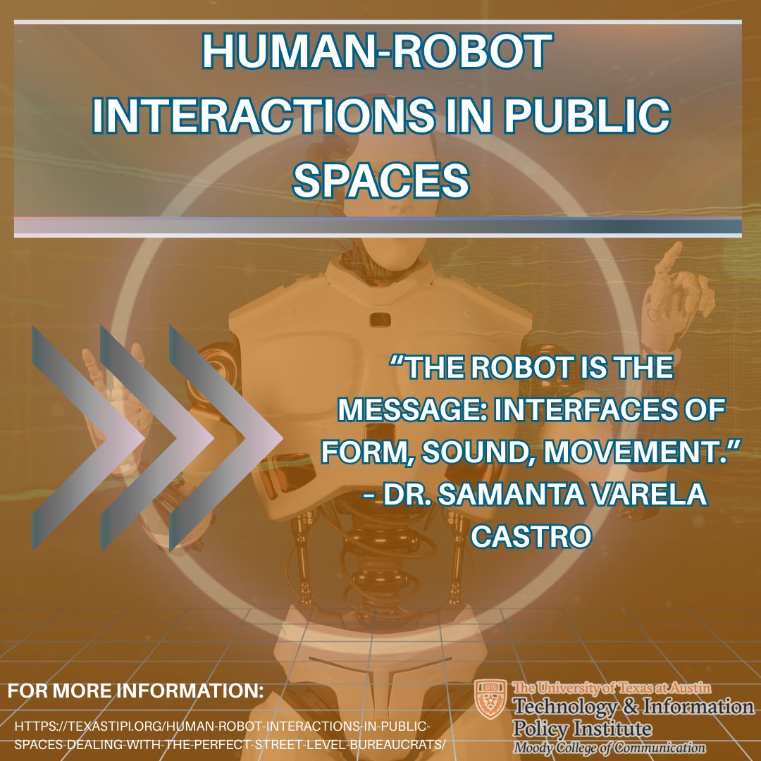 🤖 At #ASPA2025, Dr. Samanta Varela Castro reflected on robots as socio-technical actors in public space.
How do form, movement &amp; interface shape public trust?
Tensions between street-level bureaucracy &amp; spatial organizing raise key questions on ethics, design &amp; discretion.
#HRI